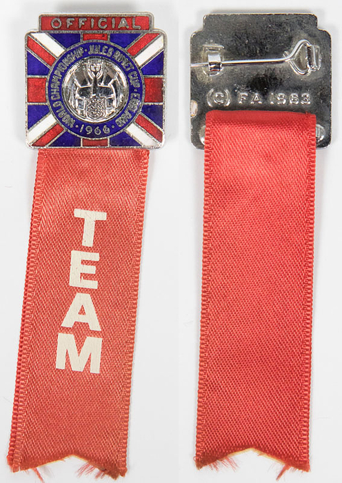 World Cup 1966. Official participation badge Team