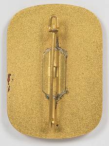 Offizielles Teilnehmerabzeichen Olympische Spiele Innsbruck 1964 „Wettkämpfer“. Bronze, versilbert, mehrfarbig emailliert. 3x4,2 cm. - Bild 3