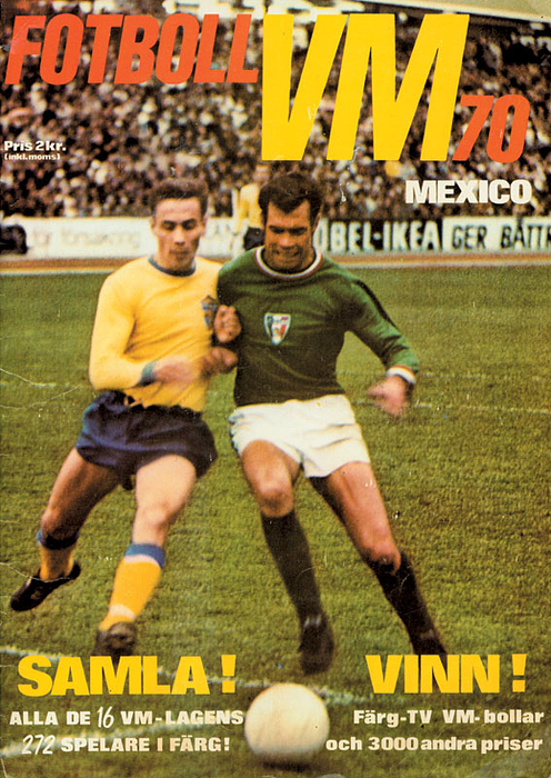 World Cup 1970. Rare Swedish Sticker Album: Semic