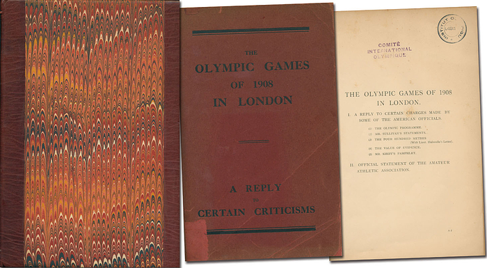 Olympic Games of 1908 in London. A Reply to certain criticisms.