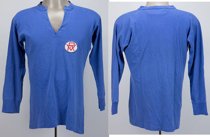 Original match worn Spielertrikot vom VfR Mannheim ohne Rückennummer. Getragen von Spielen für den VfR Mannheim in der Zeit von 1945 - 1950. Status:ACA.