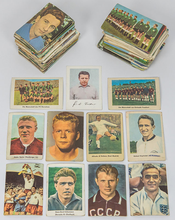 190 farbige Sammelbilder der Firma „Heinerle“ von 1958 - 1963 aus verschiedenen Serien. Je 6,5x9cm, Karton.