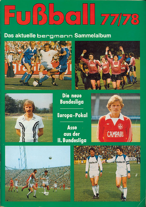 German Football Sticker Album from Bergmann 1977.