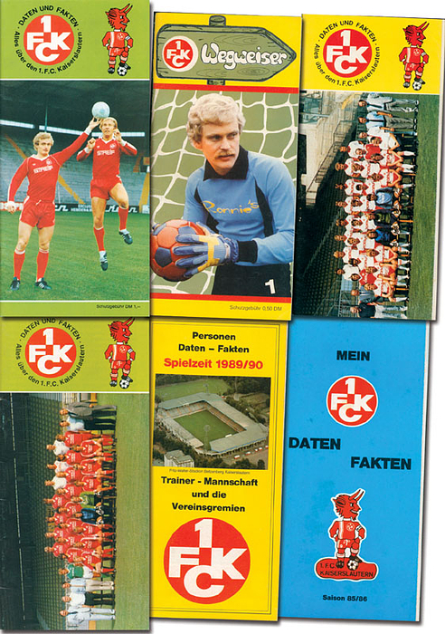 Konvolut aus 6 Broschüren zum Start der Spielzeiten des 1.FC Kaiserslautern 1978 - 1990.