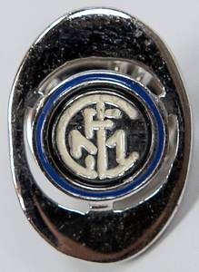 Silbernes Abzeichen von Inter Mailand ca. 2006. Silber (gepunzt, 925er) blau-weiß emailliert, 2x1,5 cm. - Bild 2
