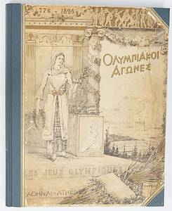 LES JEUX OLYMPIQUES 776 av. J.-C. -. 1896 - DEUXIÈME PARTIE - LES JEUX OLYMPIQUES DE 1896 (Official Report). Dabei ein moderner handgefertigter Buchschuber für dieses Exemplar!. - Bild 6
