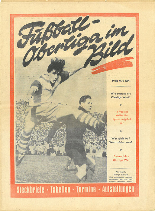 Fußball-Oberliga im Bild. Steckbrief. Tabellen. Termine. Aufstellungen (1954/55).
