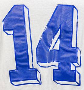 Blau-weißes Erima Trikot mit der Rückennummer "14" mit der Werbeaufschrift "Foto - Wilke". Verein unbekannt. Ca. 1978. Status:ACA. - Bild 4