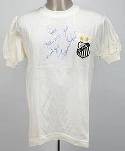 Original match issued Spielertrikot vom FC Santos (Brasilien) ca. 1973/74 mit der Rückennummer 10 von Pele. Mit Original Widmung von Pele auf der Vorderseite. Ungetragen. Ca. 1973/74. Status:ABAx. - Bild 2