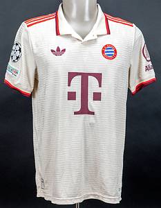 Original match worn Spielertrikot von Bayern München mit der Rückennummer 27 Getragen von Konrad Laimer in einem Spiel der UEFA Champions League in der Saison 2024/2025. Laimer ist 49-facher Nationalspieler von Österreich.Status:ABB. - Bild 2