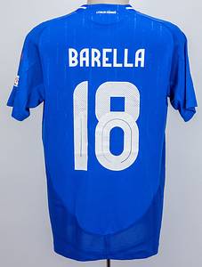 Italien - Trikot 2024 EM  | Original match worn / issued Spielertrikot von Italien mit der Rückennummer 18. Getragen von Nicolo Barella am 24.06.2024 im Gruppenspiel der Fußball Europameisterschaft gegen Kroatien. Kroatien - Italien 1:1. Barella ist Fußball Europameister 2021. Status:AAC - Bild 3
