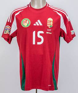 Original match worn Spielertrikot von Ungarn mit der Rückennummer 15. Getragen von Zsombor Gruber am 19.11.2024 im Gruppenspiel der UEFA Nations League gegen Deutschland. Ungarn - Deutschland 1:1. Status:AAB. - Bild 2