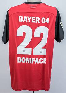Original match worn Spielertrikot von Bayer 04 Leverkusen mit der Rückennummer 22. Getragen von Victor Boniface in einem Spiel der Fußball Bundesliga in der Saison 2024/2025. Boniface ist 8-facher Nationalspieler von Nigeria. Status:AAB. - Bild 3