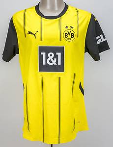 Original match worn Spielertrikot von Borussia Dortmund mit der Rückennummer 4. Getragen von Nico Schlotterbeck am 23.11.2024 im Spiel der Fußball Bundesliga gegen den SC Freibirg. Dortmund - Feiburg 4:0. Schlotterbeck ist 20-facher Nationalspieler von Deutschland. Status:AAB. - Bild 2