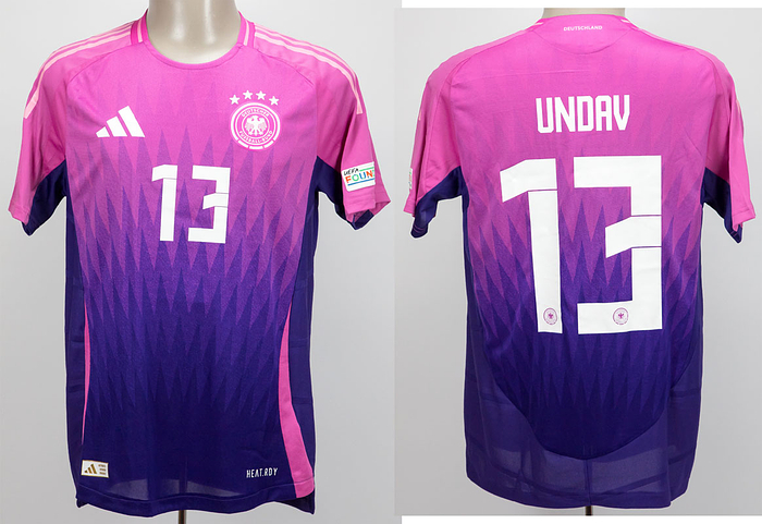 Original match issued Spielertrikot von Deutschland mit der Rückennummer 13. Vorbereitet für Deniz Undav für die deutsche Fußball Nationalmannschaft in einem Spiel der UEFA Nations League in der Saison 2024/2025. Status:ABB.