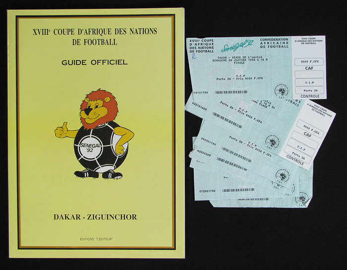Programm + Ticket African Cup 1992