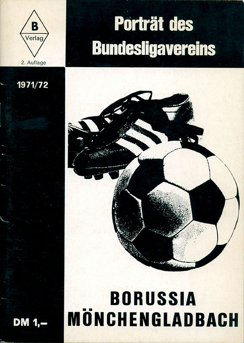 Porträt des Bundesligavereins Borussia Mönchengladbach 1971/72.