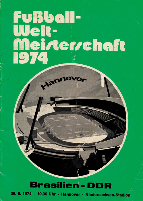 Brasilien - DDR. 26.6.74 in Hannover.