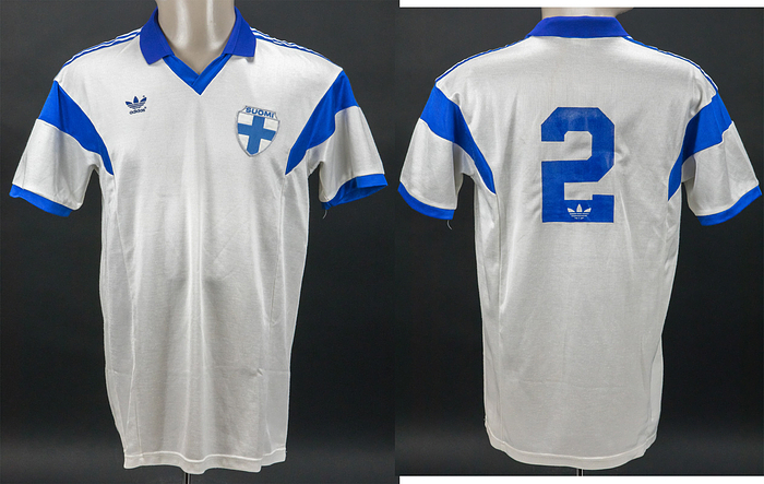 match worn football shirt Suomi Finland 1987/1988