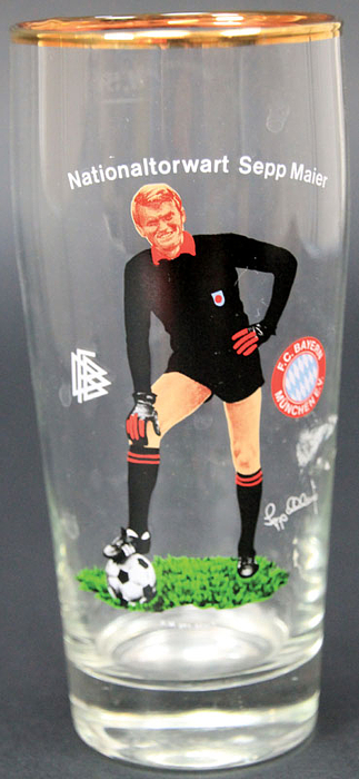 Sepp Maier Beerglass 1969 German Football.