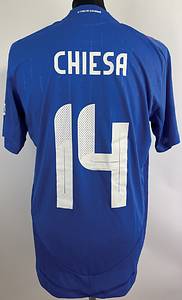 Original match issued Italien Spielertrikot mit der Nummer 14. Vorbereitet für Frederico Chiesa für das EM-Spiel gegen Kroatien am 24.06.2024 in Leipzig. Status AAC. - Bild 3