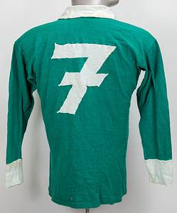 Original match worn DFB Spielertrikot mit der Rückennummer 7. Getragen von Helmut Rahn im Länderspiel Österreich v Deutschland (2:3) am 10.3.1957 in Wien. Baumwolltrikot  der Marke "Riro Sport". Status:AAA. - Bild 3
