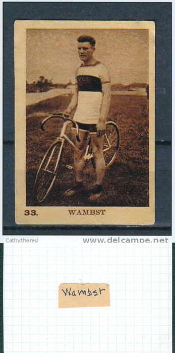  - Slip of paper sign by cycling gold medallist of 1924 Georges Wambs (1902-1988). Condition: A
