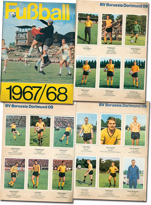  - Sticker Album: German Football 1967/68 from Bergmann, complete with 360 coloured stickers, size 21x30 cm, 64 pages, (GERMAN). Condition: C