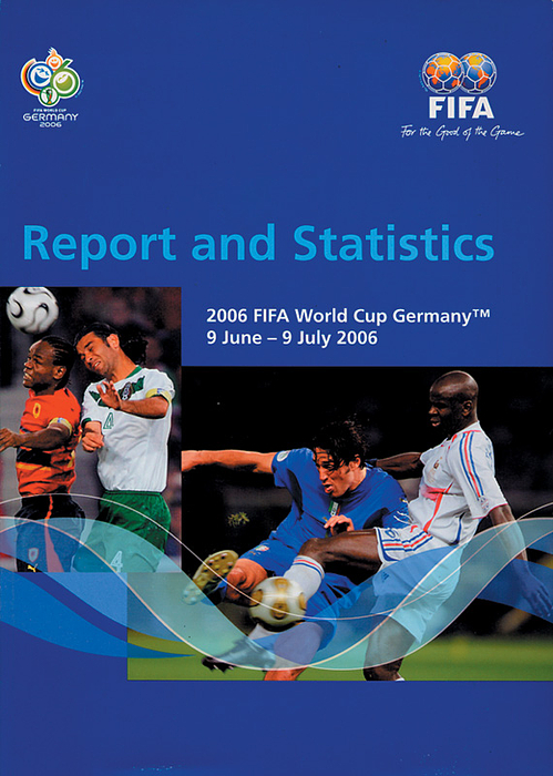 World Cup 2006. Official FIFA Report - Technical Report and Statistics. 2006 FIFA World Cup Germany 9 June - 9 July 2006. Official FIFA-Report. Size 21x30cm, 286 pages, 350 fotos. Very rare.  (GER/ENG/FRE/SPA). Condition: C
