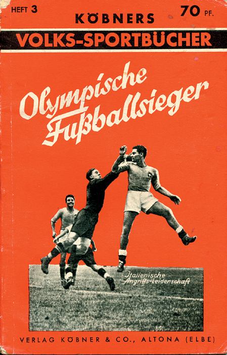 Olympic Games Berlin 1936. Rare German Report. - The Olympic Football tournament in Berlin 1936. 64 pages with 6 fotos, 13x21 cm. Very rare!!! Condition: C