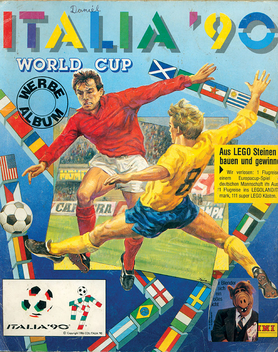 World Cup 1990. Panini Album - World Cup 1990. Panini Album: Italia '90. World cup. 48 pages, 23x27cm, cardboard, 448 colored collectible pictures (complete), Modena 1990. Condition: C-