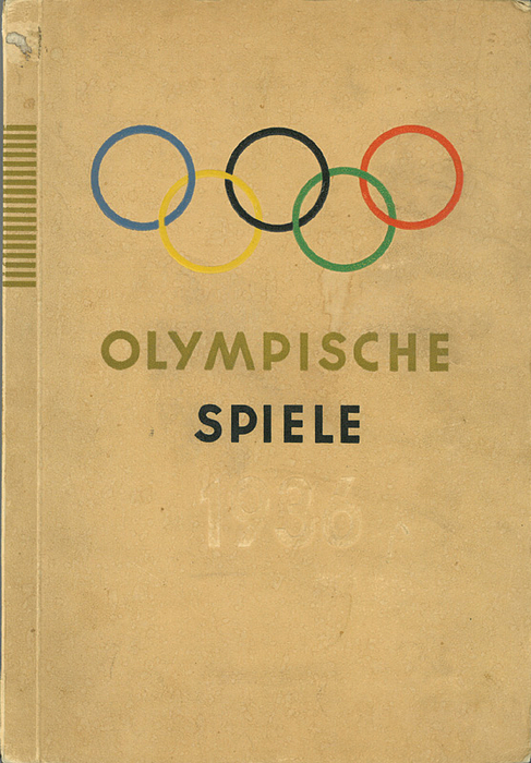  - Olympic Games 1936. Rare German sticker album: Olympiad 1936. Collector Album from Sidol. Rare and extremely well kept album with 180 colourised sticker (complete) from the contests of the Summer and Winter Games 1936. 68 pages, 23x33 cm Softcover. --Torn back Condition: C