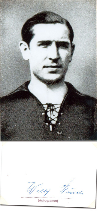 Busch, Willy  | (1907-1982) Blancokarte mit Originalsignatur von Willy Busch. 13 A-LS 1933-1936. 10,5x7,5 cm.