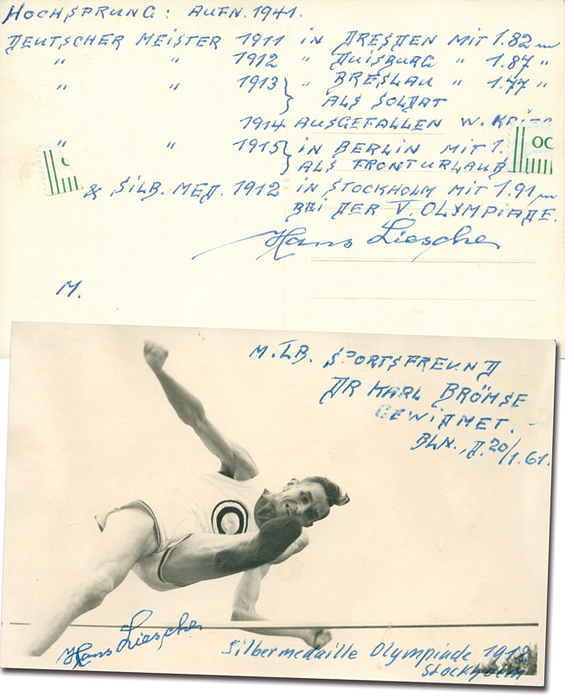  - Olympic Games 1912 Autograph Athletics Germany Condition: A-