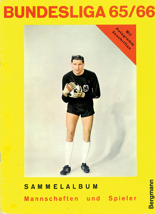 Sammelbilder-Bergmann 65  | Fußball Bildersammelband 1965/66. Bundesliga. Mannschaften und Spieler.Papierumschlag. LEERALBUM!!!