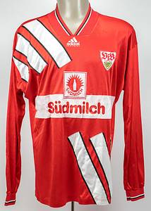 Stuttgart, VfB - Trikot 1993  | Original match worn Spielertrikot vom VfB Stuttgart mit der Rückennummer 10. Getragen in Spielen der Bundesliga-Saison 1993/1994. Sponsor Südmilch. Status:ACA. - Bild 2