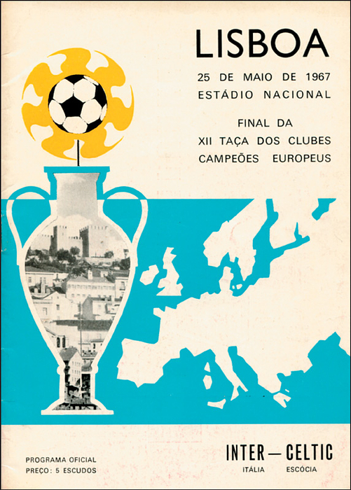 Programm EP1967  | Endspiel um den Europapokal der Pokalsieger: Inter Mailand - Celtic Glasgow am 25.05.1967 in Lissabon.
