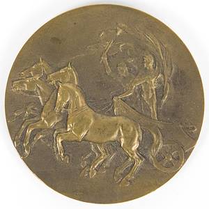 Teilnehmermedaille 1908  | Offizielle Teilnehmermedaille der Olympischen Spiele 1908 „In Commemorative of the Olympic Games held in London 1908“. Von B.Mackennal. Bronze, 5 cm. In original box mit der Aufschrift "Olympic Games of London 1908.". - Bild 3