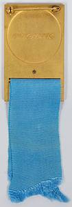 Participation Badge: Olympic Games 1964. - Official participation badge Tokyo 1964 "Competitor" (Athlet) for swimming. Bronze, gold plated, Writing bar light blue enamelled. Light blue silk ribbon. 12x3,8 cm. (Elbel 1964-S-126) Condition: A - Bild 3