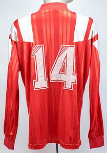 Sorry, no english description is available. ...  -  Condition: A-.....Trikot langarm; Größe ca. 7/8;  adidas-Logo gummiert; Werbeaufschrift 'NKD Mini-Preis-Märkte' geflockt; Rückennummer geflockt; adidas. - Bild 3