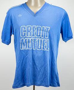 Straßburg - Trikot 1979  | Original match worn Spielertrikot von Racing Straßburg (Frankreich) mit der Rückennummer 1. Getragen in einem Spiel der Ligue 1(französische 1. Liga) in der Saison 1979/1980. Trikot aus der Sammlung von des französischen Nationalspielers Gildert Gress. Status:ABA.. - Bild 2