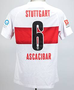 Sorry, no english description is available. ...  -  Condition: A-.....Trikot kurzarm; Größe L, Vereins-Logo, 1 Meisterstern und Jako-Logo gummiert; Werbeaufdruck 'Mercedes Benz Bank' gummiert; Spielername, Rückennummer und Schriftzug 'Stuttgart' gummiert; Schriftzug 'VfB' auf Kragen Rückseite gummiert; mit BL Patch und EQ Elecric Intelligence by Mercedes-Benz Patch; Jako. Der Einlieferer hat dieses Trikot von Ascacíbar erhalten. --Leicht Tragespuren. - Bild 3