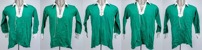 Trikot ca. 1957  | 5 originale Spielertrikots ca. 1957 im Design vollkommen identisch  mit DFB Spielertrikots aus dieser Zeit. Baumwolltrikot  der Marke "Kotaura". Ungetragen!.