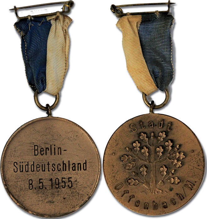 - Football Participation Medal Germany 1955 Condition: A-