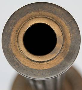 Olympic games Rome 1960. Official Olympic Torch - Olympic Games Rome 1960:0 Official Olympic torch in bronzed aluminium with embossd  lettering "Giochi della XVII Olimpiade" and Olympic rings on the protective plate above the hand grip. Original Torch with signs of usage, otherwise in excellent condition. Height 39.5cm, manufactured by  M.F. Curtisa/Bologna". With signs of wear. Condition: B - Bild 6