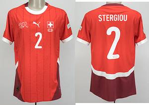 Schweiz - Trikot 2024 EM  | Original match worn Spielertrikot von der Schweiz mit der Rückennummer 2. Vorbereitet für Leonidas Sterigiou am 23.06.2024 im Gruppenspiel der Fußball Europameisterschaft gegen Deutschland. Schweiz - Deutschland 1:1. Status:AAB. - Bild 13