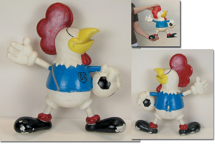 UEFA Euro 1984 france. official Mascot Peno 39 cm - Plastic size 39x42cm. In this size very rare!! With signs of usage Condition: B-