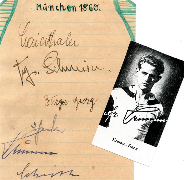 Sorry, no english description is available. ... German Football Autograph -  Condition: B+.....Unterschrift mit Kopierstift. Dabei S/W-Bildfotokopie.