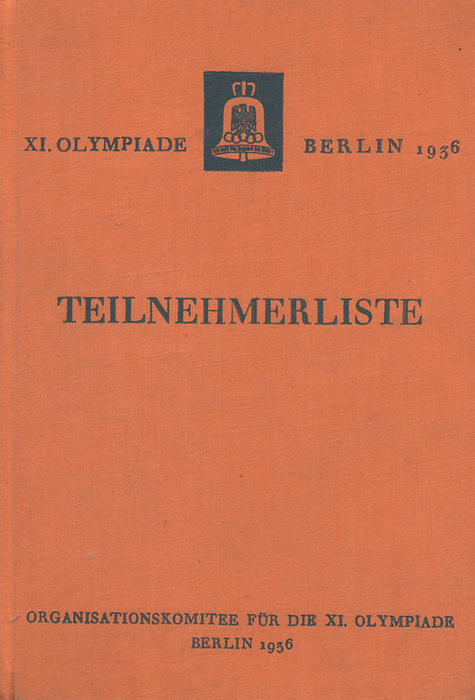 Teilnehmerliste OSS1936  | XI. Olympiade Berlin 1936.