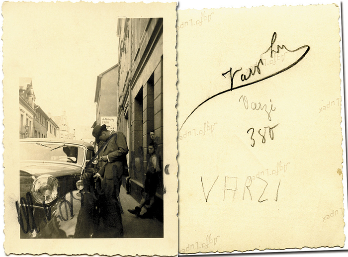Autograph Garnd Prix 1935 Motorspor Achille Varz - (1904-1948) Original signature by Achille Varzi (ITA) on the back of a B/W photo from 1935. The photo shows Manfred von Brauchitsch (1905-2003; Mercedes) in Adenau in 1935 and is originally signed by von Brauchitsch. Varzi was a Grand Prix driver (Auto-Union, Bugatti, Ferrari) from 1931-1938. He won two Grand Prix races. The signatures were given at the Nürburgring in 1936. Brauchitsch took 5th place at the German Grand Prix in 19355, Varzi took 8th place, 10x6.5 cm --Both signatures were signed with the same pencil. Autographs were collected face-to-face at the Nürburgring and were taken from a photo album that was created between 1935 and 1970. Condition: A-